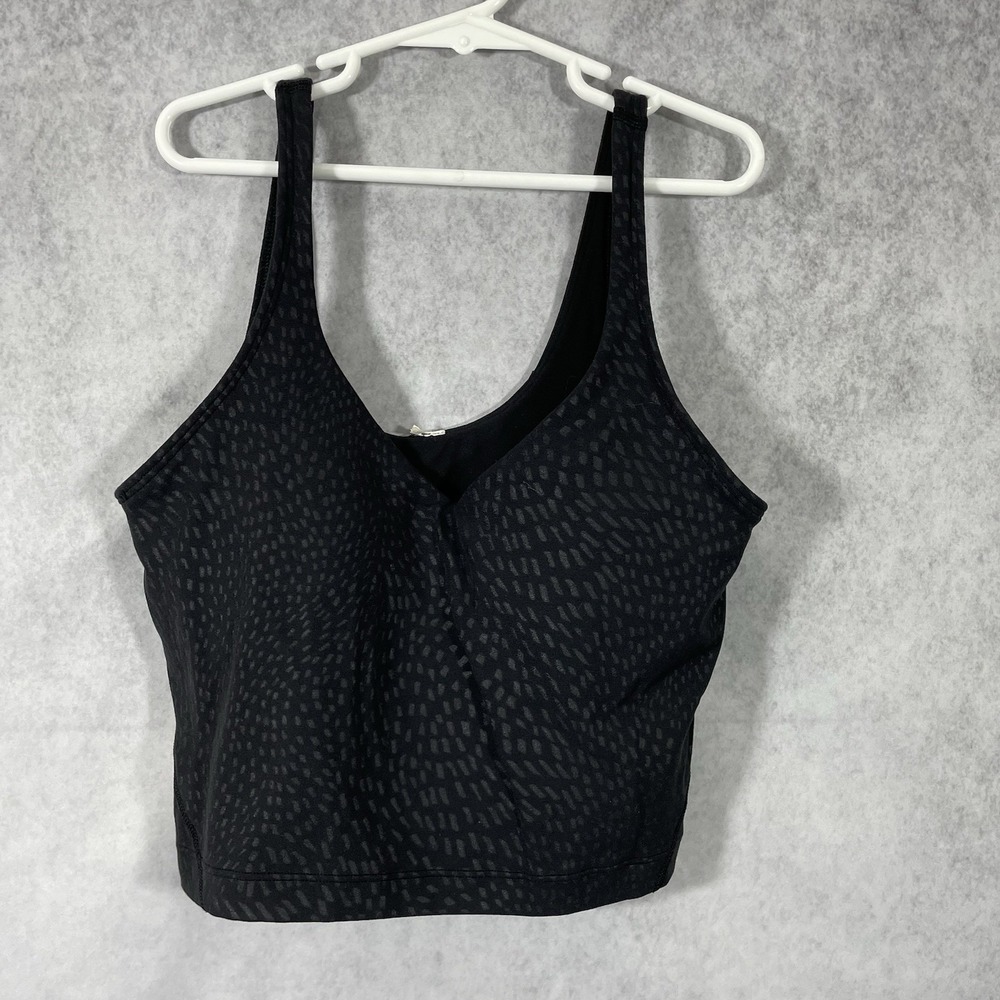 Lululemon Align Tank Top Jewel Emboss Womens Size 4 Black.